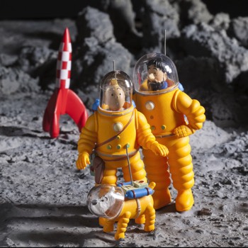 Tintin on the moon